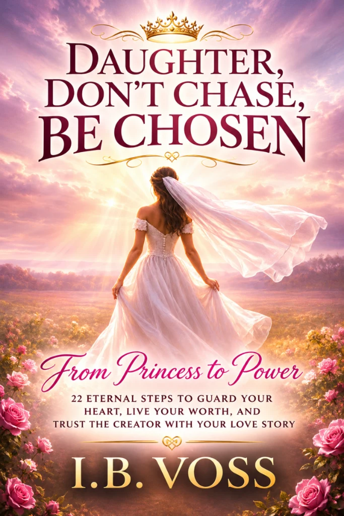 Daughter, Don’t Chase, Be Chosen: From Princess to Power
22 Eternal Steps to Guard Your Heart, Live Your Worth, and Trust the Creator With Your Love Story — I.B. Voss